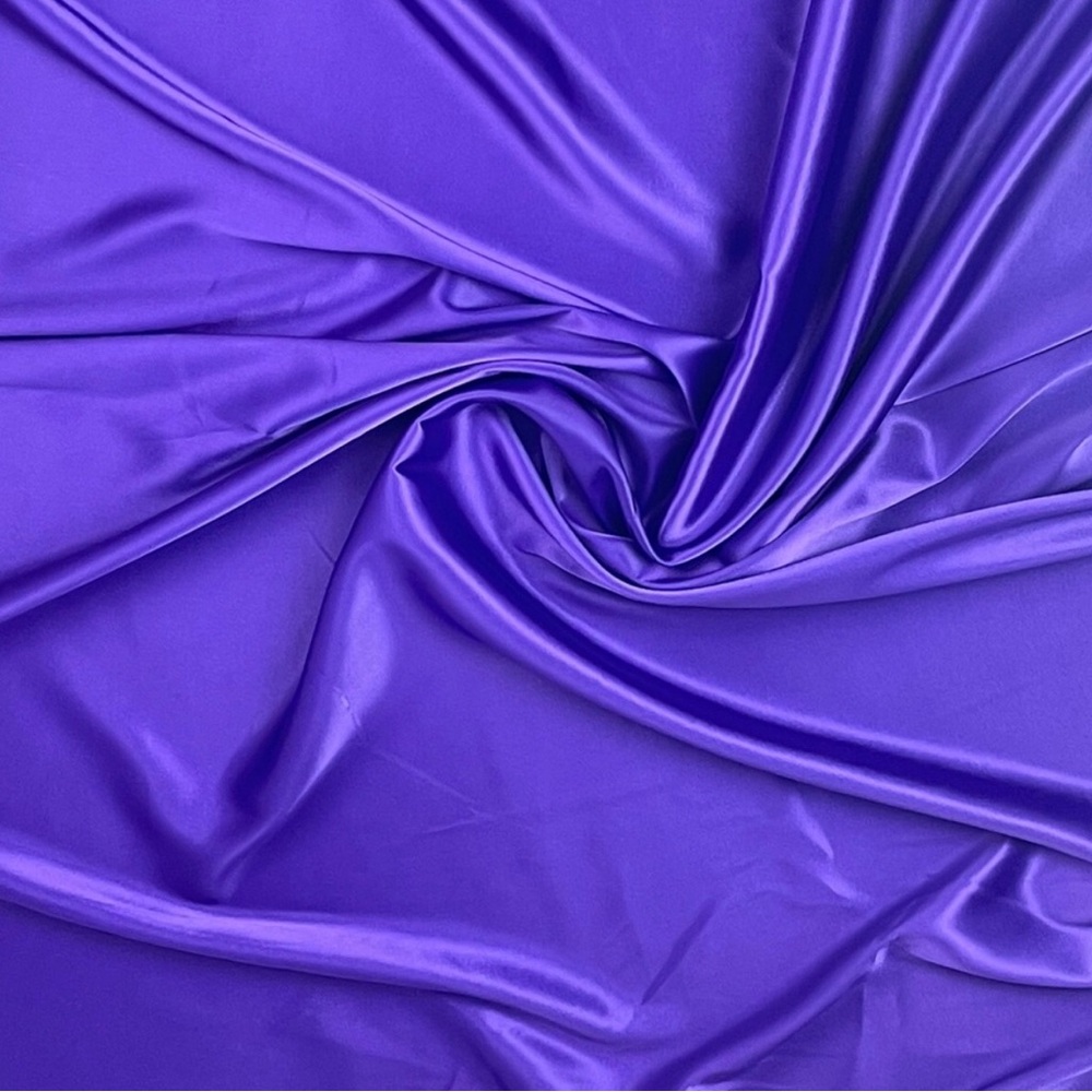 Vibrant Purple Satin Classic Fabric